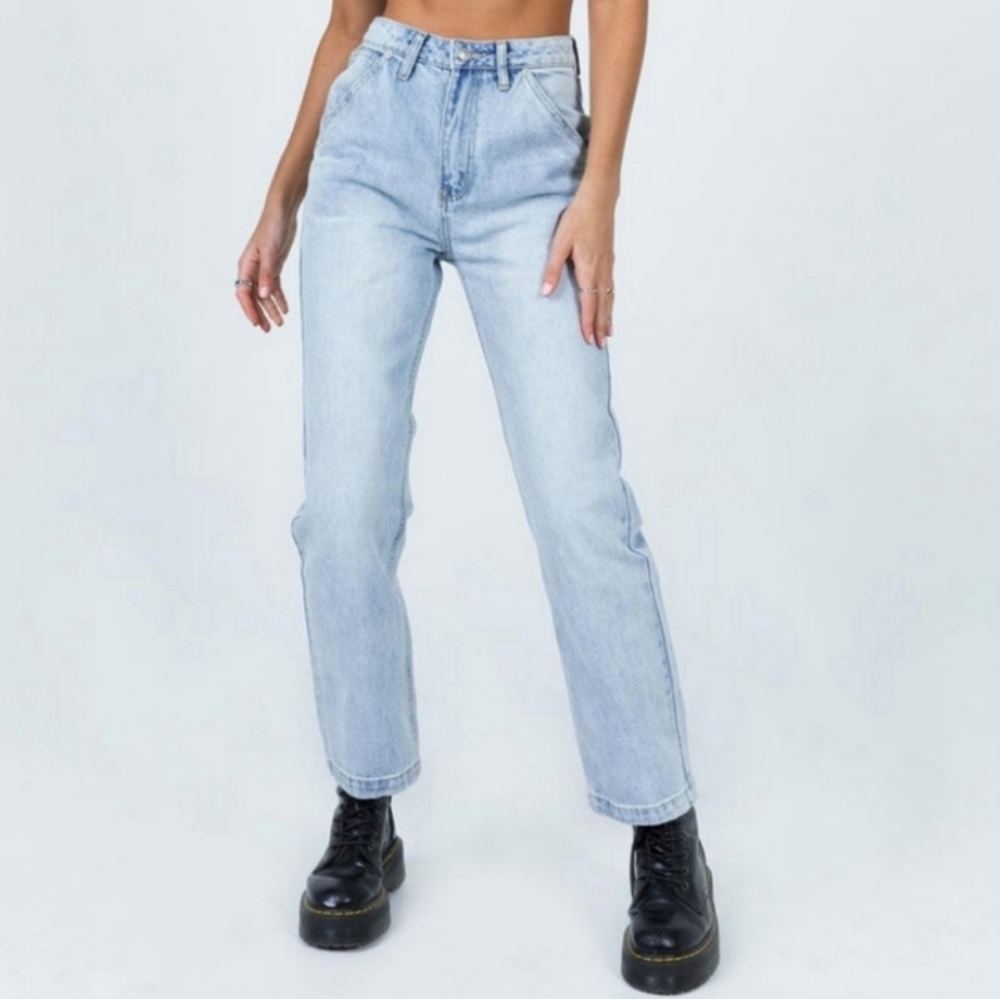 Princess Polly High Rise Straight Leg Mom Jeans